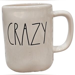 Rae Dunn Ceramic Mug With The Word "Crazy" On The Front. Like New!